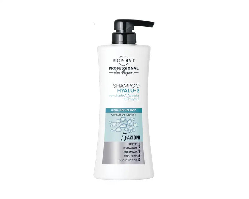 Shampoo HYALU-3 acido ialuronico e omega 3, 400 ml BIOPOINT PROFESSIONAL