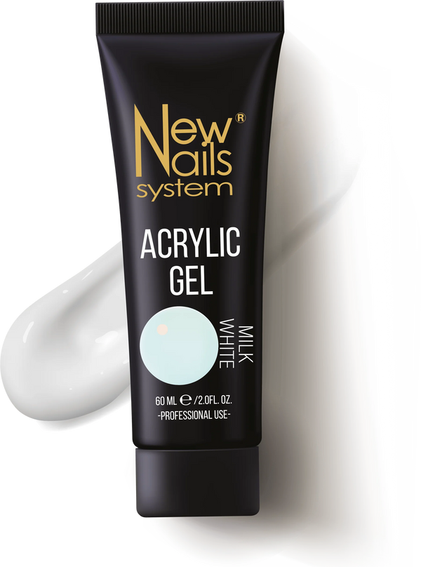Acrylic gel soft white 60gr acrilgel bianco latte